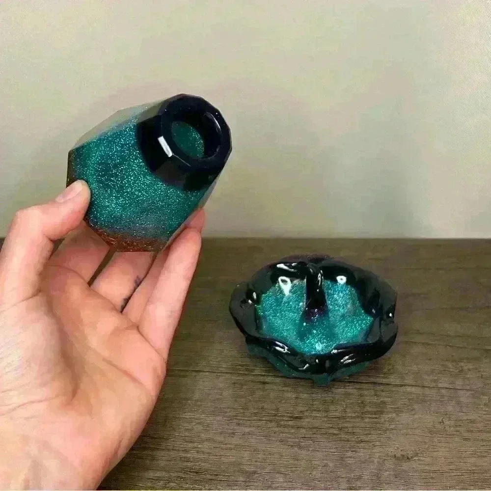 Hand Crafted Set | Ring Holder and Mini Floral Vase